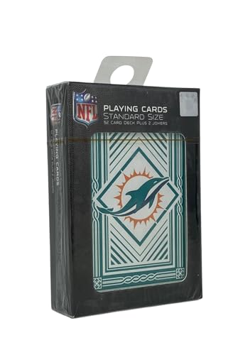 Pro Specialties Group NFL Classic Playing Cards, One Size, Team Colors (Miami Dolphins)