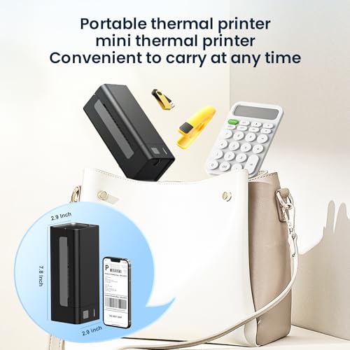 ZRHI Thermal-Shipping-Label-Printer for Small Business 4x6 Bluetooth Thermal Label Printers 300mm/s Compatible Windows Mac, Android, Desktop Print Sticker Makers Machine widely Used for Amazon,Ebay