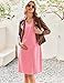 Ekouaer Maternity Nightgown Nursing Dress Labor and Delivery Gown Sleeveless Pregnancy Breastfeeding Dresses Blush Pink Small