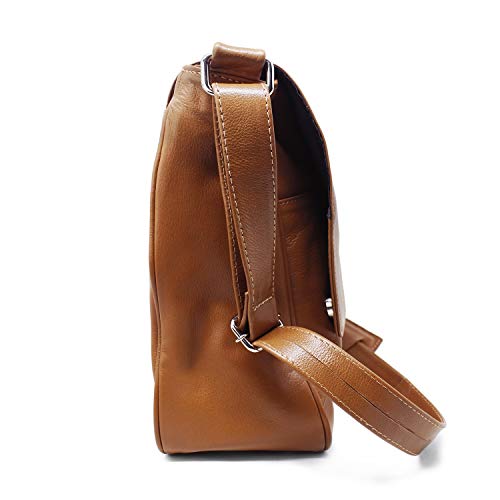 Bolsa Carteiro de Couro Renné – Caramelo
