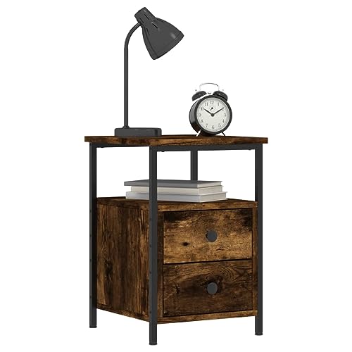 Table d'appoint stable en chêne fumé pour une chambre moderne