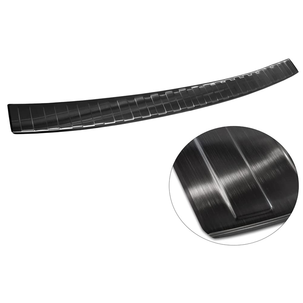 Avisa Protezione paraurti Posteriore in Acciaio Inox Nero Compatibile con Volkswagen Multivan T7 2021- 'Ribs'