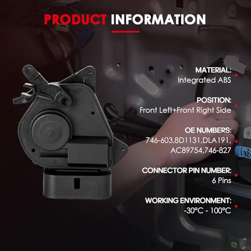 Image of CCIYU Door Latch Lock Actuator Fit for Toyota for RAV4 2000 2001 2002 2003 2004 2005, Door Lock Actuator Front Left+Front Right Assembly, Replaces # 746-603,8D1131