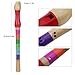 SPYMINNPOO 4 Colors Educational Wooden Flute Toy, Quality Lightweight Wood Flute Body with Beautiful Patterns Easy to Carry for Kids Practice (Colorful