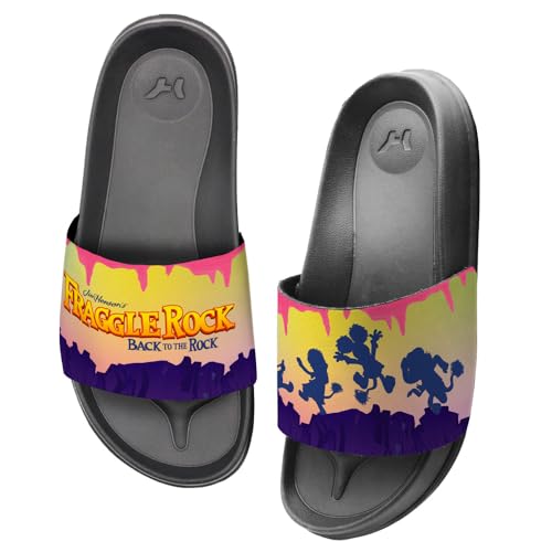 Popfunk Fraggle Rock Dancing Silhouette Unisex Adult Slides Sandals Officially Licensed Hypd Slydr Switch™3