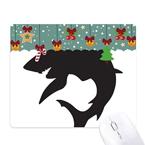 Tapis de souris requin bleu océan en caoutchouc antidérapant Silhouette