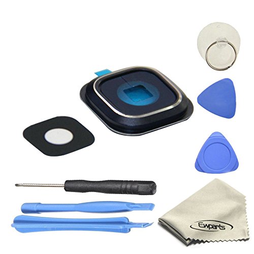 Ewparts True Glass Camera Lens Glass Cover + Repair Frame Holder Replacement for Samsung Galaxy Note 5 N920 N920a N920t N920f (All Carriers)+Opening Tools (Blue)
