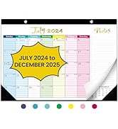 Desk Calendar 2024-2025,18 Months July 2024 to Dec 2025 - Large 17" x 12" Desktop/Wall Monthly Ca...