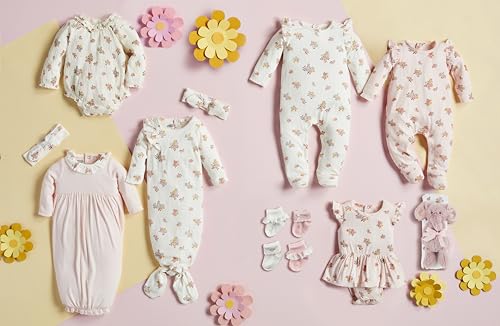 Mud Pie Baby Girls Children's Ivory Pointelle Gown2