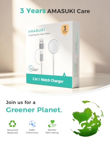 Image of 2 in 1 Design for Apple Watch Charger USB C+A Magnetic Charging Cable Portable Wireless Charging Accessories Compatible with iWatch Series 11 /10 /9 /8 /7 /6 /5 /4 /3 /2 Ultra 3 /2 /SE-3.3FT