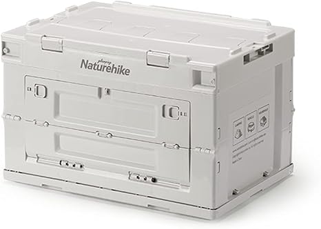Amazon Naturehike公式ショップ おしゃれ 車載用 省スペース 側面扉付き 収納ボックス 折り畳み コンテナボックス 収納ケース クリアケース ストレージボックス ふた付き 折りたたみ 整理ボックス プラスチックケース 積み重ね 大容量 頑丈 小物 衣類 書類 多機能