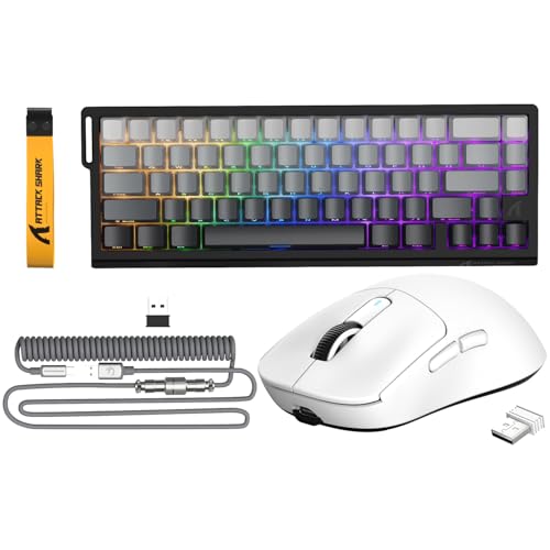 �O�̐ڑ����[�h ���C�����X/Bluetooth/�L��8K ���C���A�i���O�X�C�b�` �S�L�[ RT0.01mm 8K�|�[�����O���[�g+ATTACK SHARK X3�Q�[�~���O�}�E�X �Z�b�g