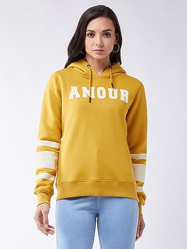 Image of Modeve Women Printed Hooded Sweatshirt for Winter
