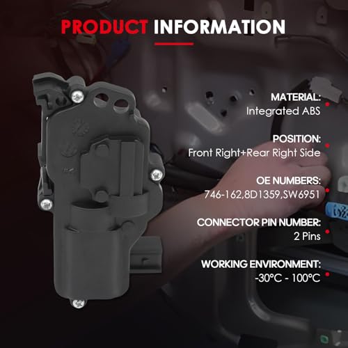 Image of CCIYU 2PCS Front /Rear Right Passenger Side Door Lock Actuator Compatible for Ford Explorer Explorer Sport Trac F-150 Lobo,for Lincoln Aviator Mark LT,for Mercury Mountaineer Replace 746-162