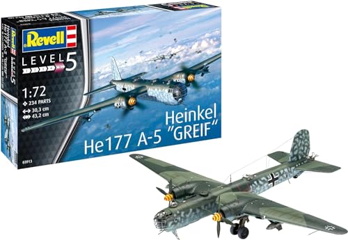 Maquette Heinkel He 177 A Greif Revell 03913 Échelle 1:72 Niveau 5 pour modéliste chevronné