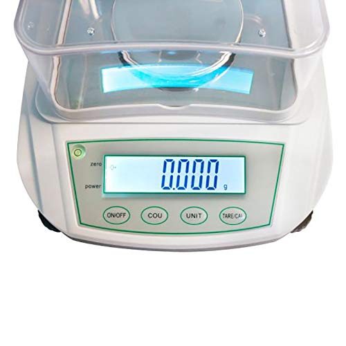 CGOLDENWALL Balanza electrónica de precisión de laboratorio analítica de precisión digital báscula electrónica de pesaje de precisión de cocina (100 × 0,001 g)