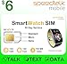 SpeedTalk Mobile Smart Watch SIM Card for 2G 3G 4G LTE GSM Smartwatches and Wearables - 30 Day Service - USA Canada & Mexico Roaming