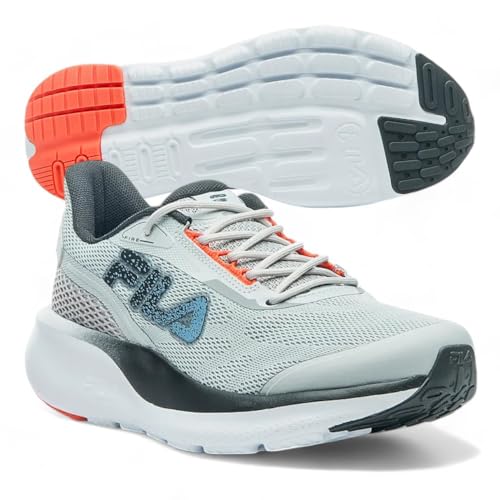 Tenis Fila Fire Masculino,Prateado/Preto/Laranja,42