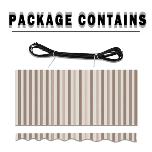 Toile pour auvent usé solution ombrage polyester rayé terrasse 2,4x2,1m - 8