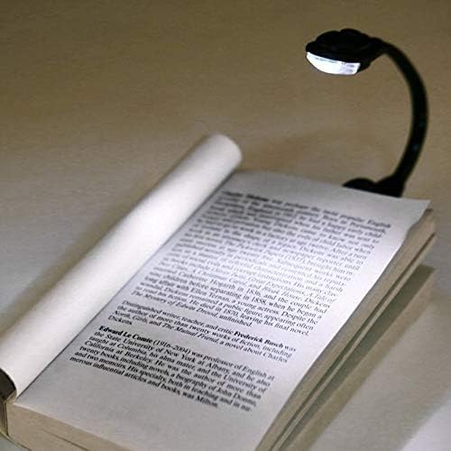 Image of Black Mini Flexible Clip-on Bright Booklight Led Travel Book Reading Lamp White Light Hot Book Night Light Book Lights