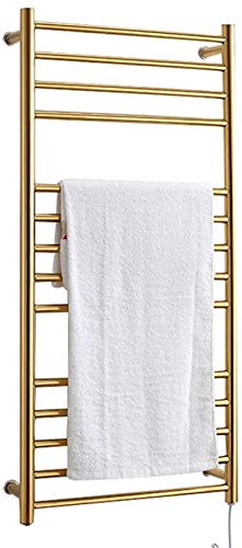 Radiador de toallero calefactable dorado contra la humedad en paredes de baño