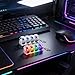 Imagen de Yhenlovtt Llavero de juguete para ansiedad con teclado RGB con 4 botones mecánicos y luces LED coloridas para aliviar el estrés