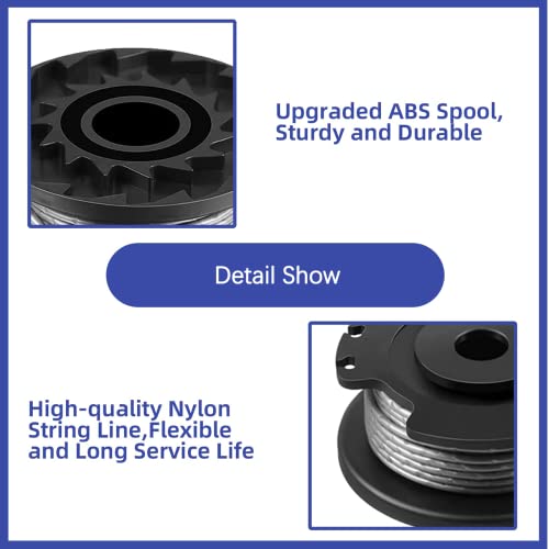 MOECSHSY Strimmer Spool for Bosch, Strimmer Wire for Bosch Φ1.6mm Double Autofeed Spools Replacement Compatible for Bosch Trimmer ART 23 SL 26 SL EasyGrassCut 23 Cutter Trimmer Wire Refills 16ft