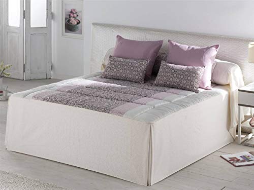 JVR Tejidos Colcha edredón Venus - Cama 150 cm - Color Malva