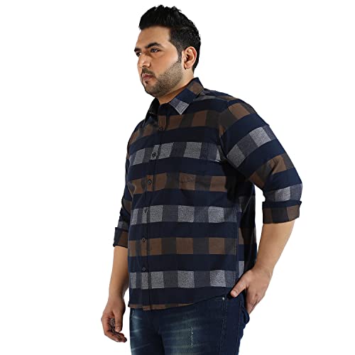 Image of CAHOOT Instafab Plus Men's Button Up Regular Fit Shirt for Casual Wear | Modern Clothing Shirt Crafted with Regular Sleeve, Comfort Fit & High-Performance for Everyday Wear