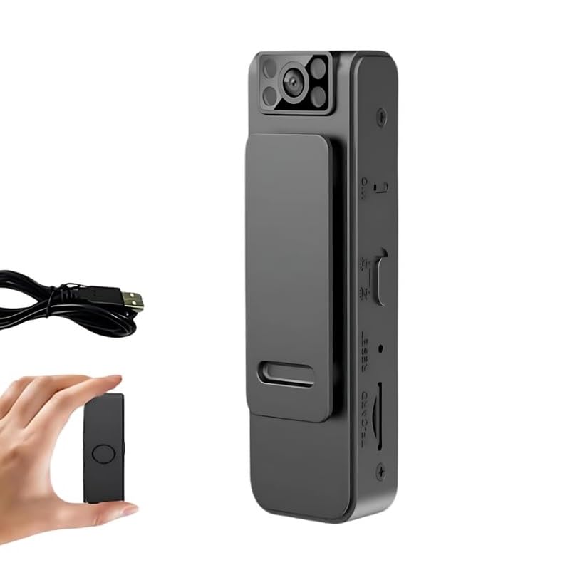 CAMLEIGH 1080p HD AVI Wearable Body Camera – One-Button Recording, Night Vision, LAN Connectivity with App Support-image-34