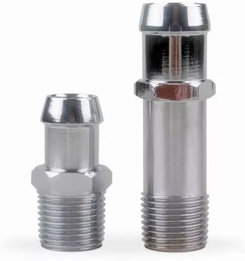 HEATER HOSE FITTING SET for 3/4" Water Pump & 5/8" Intake, Chromed Steel Connectors, Direct Fit No Leak, Compatible with SBC BBC Small Block/Big Block Engines​