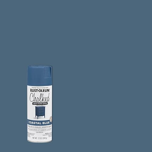 Miniatura 2 de Rust-Oleum 302598-6PK - Pintura a la tiza en aerosol ultramate de 12 onzas (paquete de 6), color azul costero