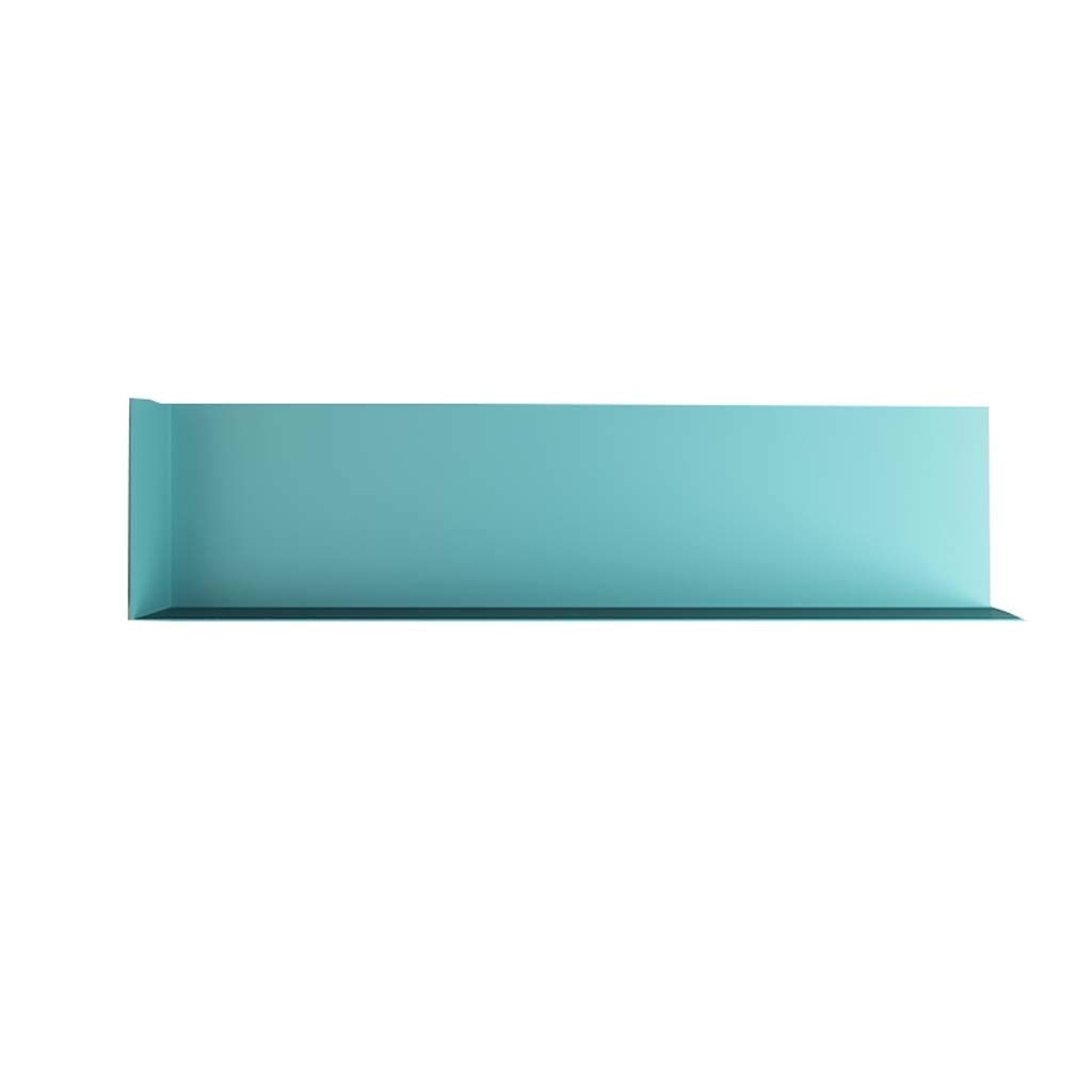 Étagère flottante en L bleue 60cm en métal pour décoration murale