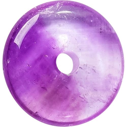 Breloques donut améthyste violette naturelle, perles de qualité supérieure - 2