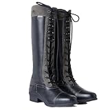 HORZE B Vertigo Cetus Waterproof Tall Boots - Black/Grey - W 9 / M 7.5