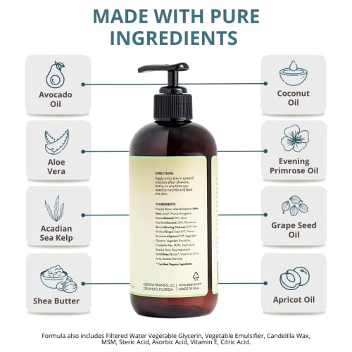 Aleavia Enzymatic Body Cleanse and Unscented Prebiotic Body Lotion Bundle – Fragrance-Free Organic & All-Natural Prebiotic, Vegan Body Wash (16 Oz) – All-Natural Moisturizing Body Lotion (12 Oz)