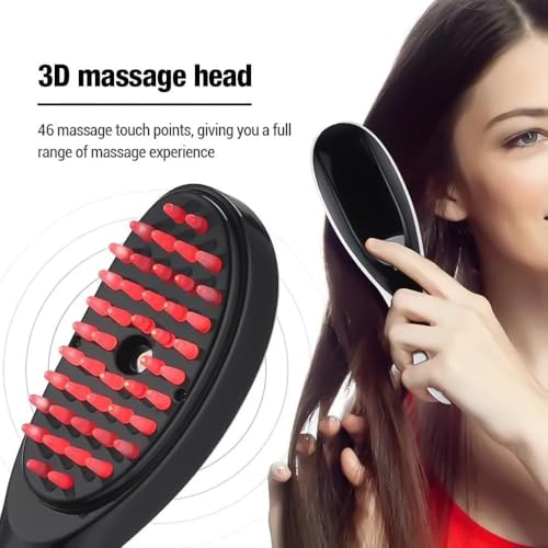 Image of USB Charged Electric Massage Comb for Head Revitalizing Hair Care Massage Comb - Vibration Head Massager with Steamer Function for Deep Scalp Relaxation and Healthy Hair Growth