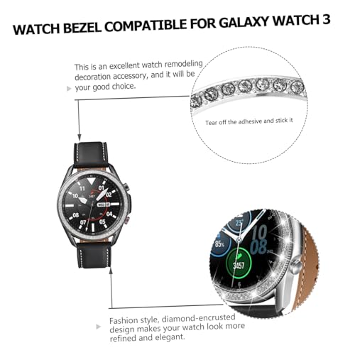 Anillo de bisel de reloj con gemas protector de esfera para uso diario de acero 2