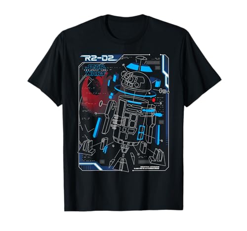 T-shirt Star Wars R2-D2 Astromech Droid Last Jedi coton noir