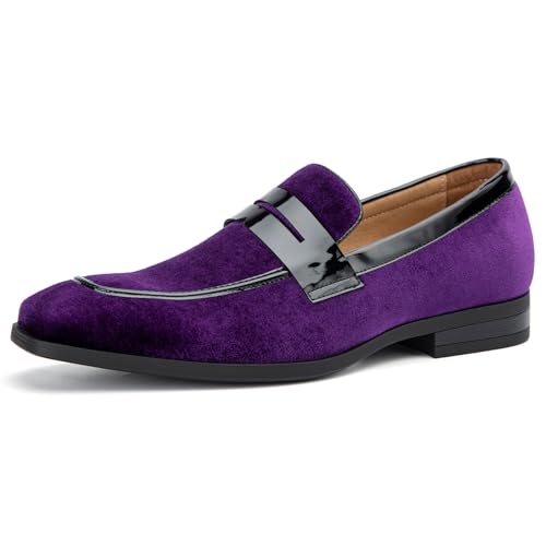 Image of JITAI Mens Velvet Loafers Dress Shoes Loafers for Men Tuxedo Suit Shoes
