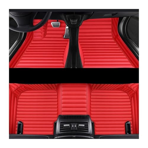 Tapis de voiture en cuir PU rayé luxe pour Mercedes SLK R172 2010-2016