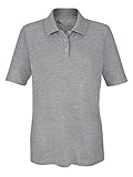 Hoher Tragekomfort Paola Dress in Damen Figurumspielendes Poloshirt in Grau aus Baumwolle in Piquee-Qualität