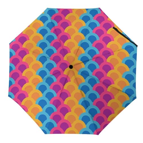 Parapluie pliant poisson couleur automatique compact et résistant