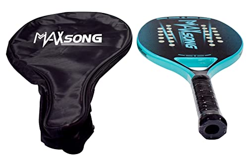Happygor Raquete Beach Tênis Fibra Carbono + Capa Original,Resistência Durabilidade Raquete Beach Te