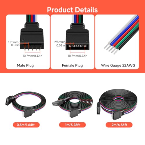 Tira de LED Flexible RGBW COB 24V 3m 4000K Natural y RGB miniatura 6