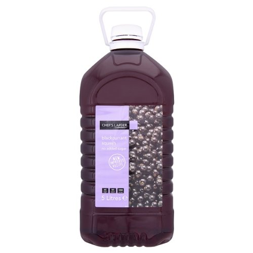 Chefs Larder Blackcurrant Squash No Added Sugar 1 x 5litre