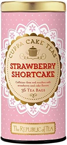 The Republic of Tea Cuppa Cake Strawberry Shortcake Herbal Tea, 36 Count