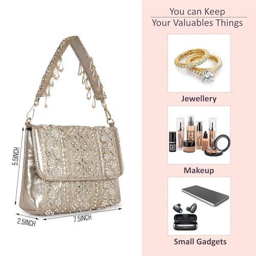 Image of Nevis Stylish Embroidery Unique Design Traditional Wedding Party Handheld Potli Bag For Women