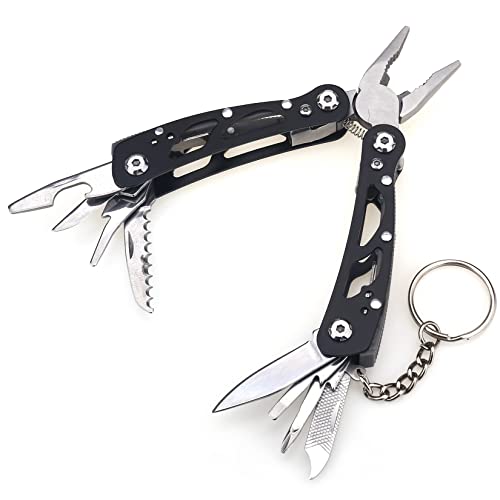 Multifunctional Knife Pliers, Creative Hollow Multifunctional Pliers, Stainless Steel Pliers, With Nylon Sheath, Black #TOP3