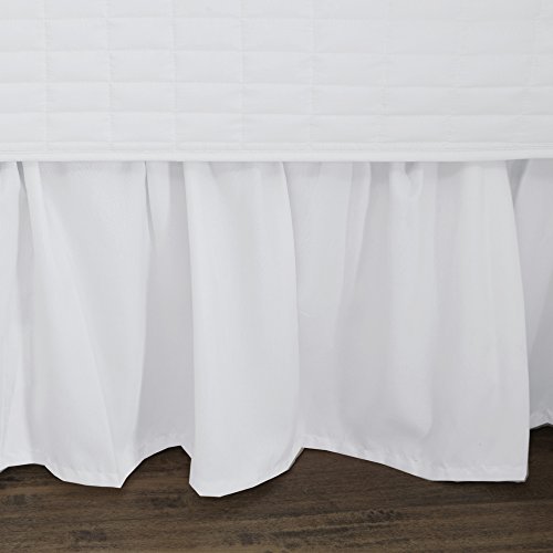 Comfort Spaces Daybed Cover - Luxe Double Sided-Quilting, All Season Cozy Bedding With Bedskirt, Matching Shams, Kienna White 75"X39" 5 Piece #TOP6